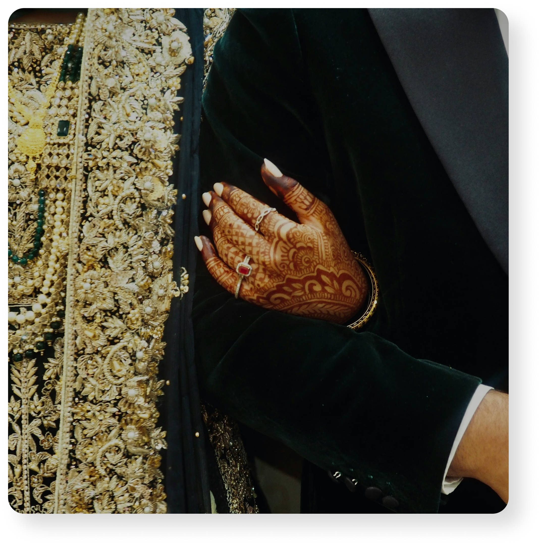 Wedding hands with henna